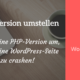 PHP in WordPress updaten
