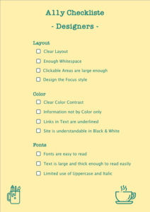 Accessibility Checkliste for Designers