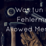 Was tun bei der Fehlermeldung<br/>Allowed Memory Size